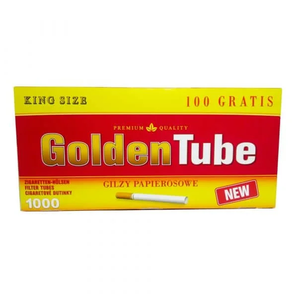 Цигаркові гільзи Golden Tube 1000 шт. Сигаретные гильзы Golden Tube 1000 шт.