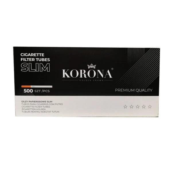 Сигаретные гильзы Korona Slim 500 шт. Цигаркові гільзи Korona Slim 500 шт.