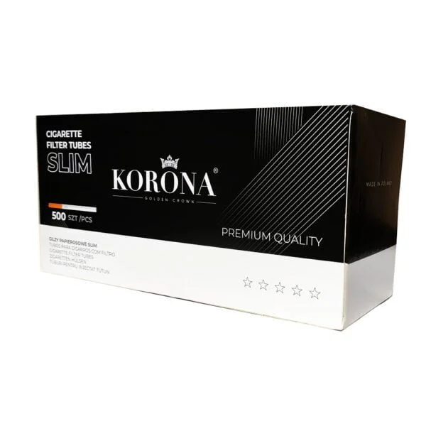 Сигаретные гильзы Korona Slim 500 шт. Цигаркові гільзи Korona Slim 500 шт.