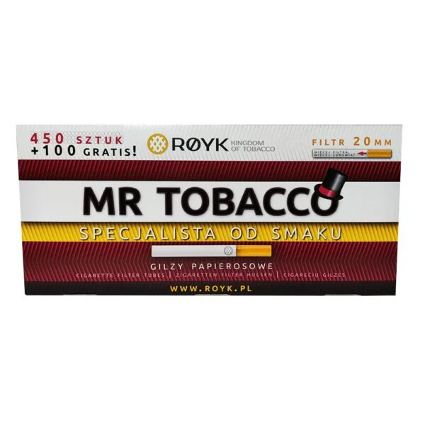 Цигаркові гільзи Mr.Tabacco 550 шт. Сигаретные гильзы Mr.Tabacco 550 шт.